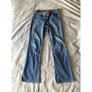 GLO Jeans Womens Blue Bootcut Denim Pants Y2K Medium Wash Stretch Size 7